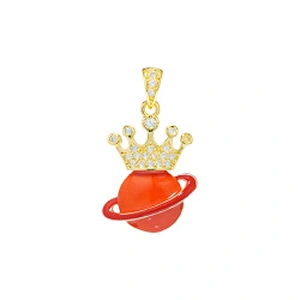 Beautiful Style Crown Pendants Bracelet Necklace Pendant Charms DIY Bracelet Making Jewelry CZ Crown Pendants Charms
