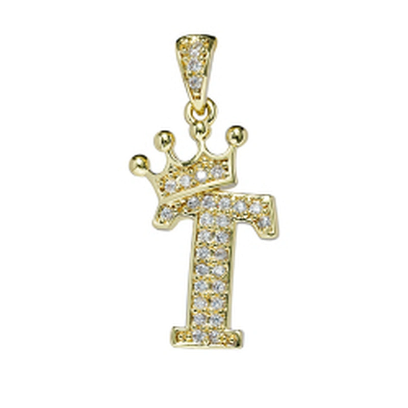brass zircon charms for necklace making necklace charms for jewelry making jewelry pendants charms crown pave findings supplier
