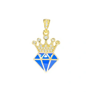 Beautiful Style Crown Pendants Bracelet Necklace Pendant Charms DIY Bracelet Making Jewelry CZ Crown Pendants Charms