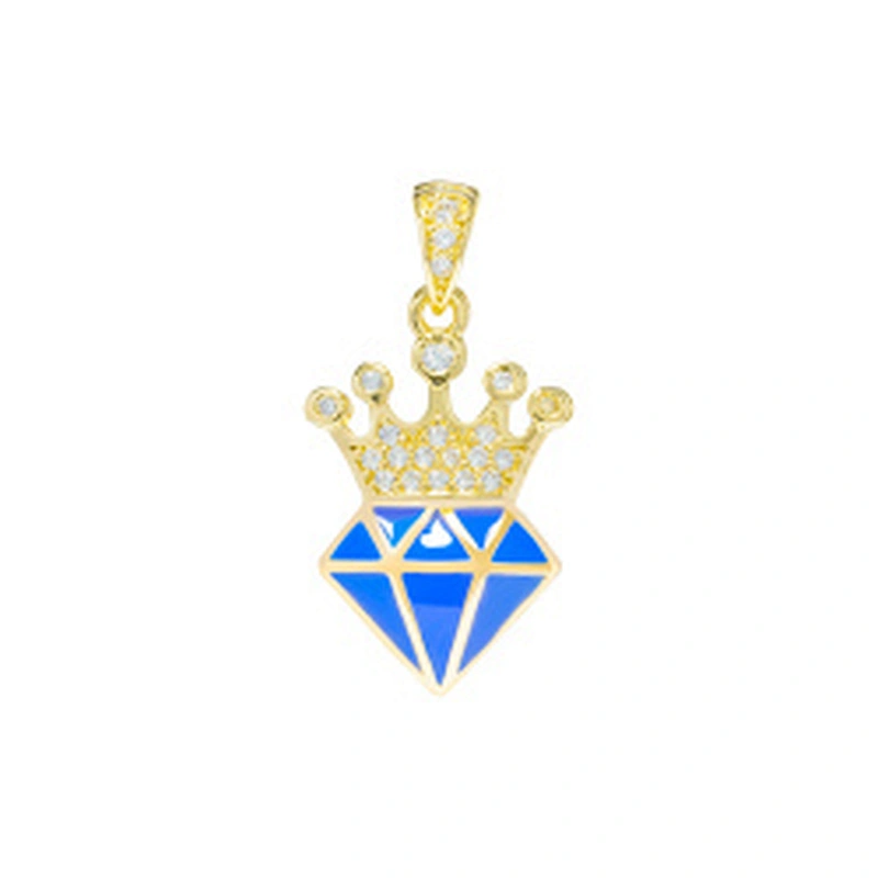 Beautiful Style Crown Pendants Bracelet Necklace Pendant Charms DIY Bracelet Making Jewelry CZ Crown Pendants Charms