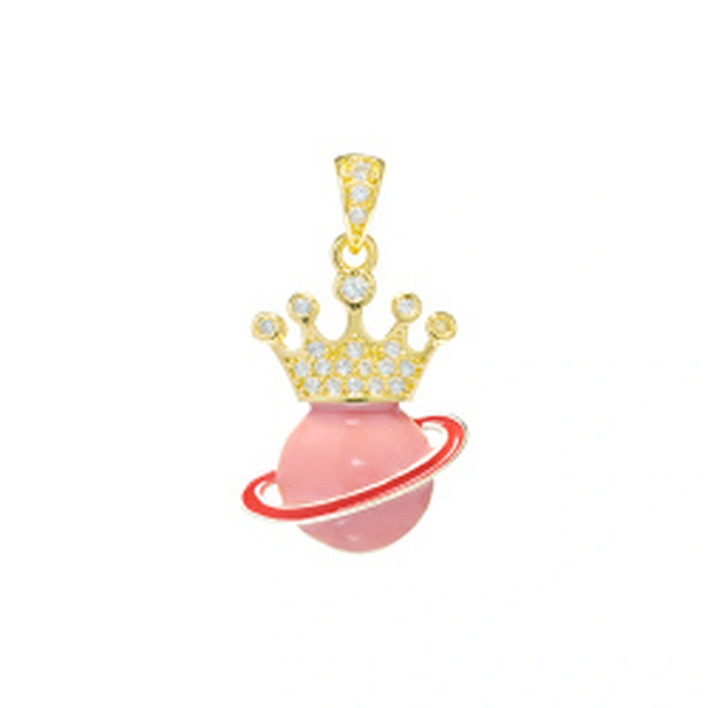 Beautiful Style Crown Pendants Bracelet Necklace Pendant Charms DIY Bracelet Making Jewelry CZ Crown Pendants Charms