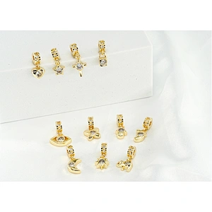 Beautiful Style  Bracelet Necklace Pendant Charms For Bracelet Making Jewelry CZ Pendant Charms