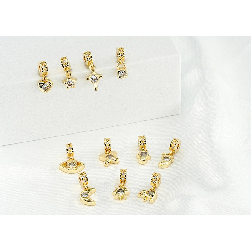 Beautiful Style  Bracelet Necklace Pendant Charms For Bracelet Making Jewelry CZ Pendant Charms