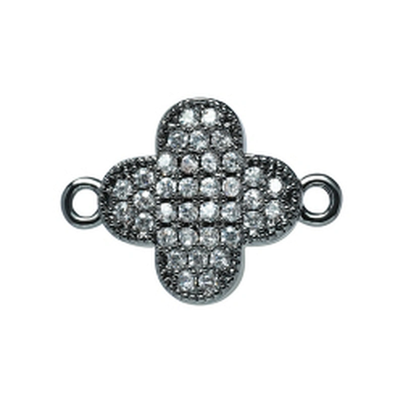 cz flower charm connector jewelry connectors for jewelry making 14k gold accessories connector charms for bracelets bulk jewelry