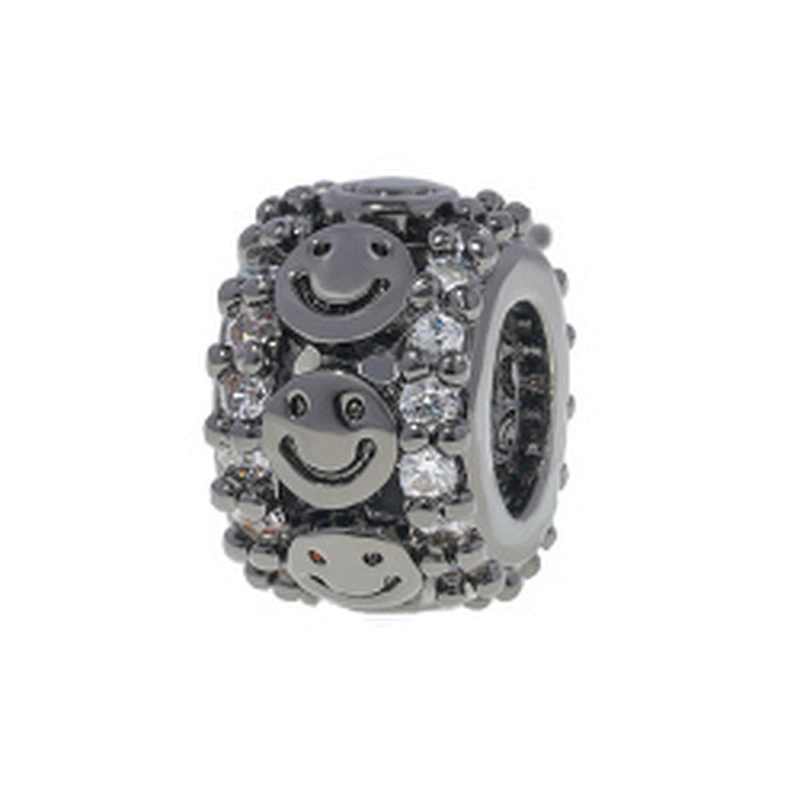 Fashion Beads Jewelry Making Cylindrical shape Bracelet Necklace Beads DIY Wholesale CZ Cylindrical Spacer Charms  beads