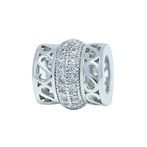 Hot Sale Spacers Bracelet Necklace Beads DIY Jewelry Wholesale CZ Spacer Charms Pave spacer   beads