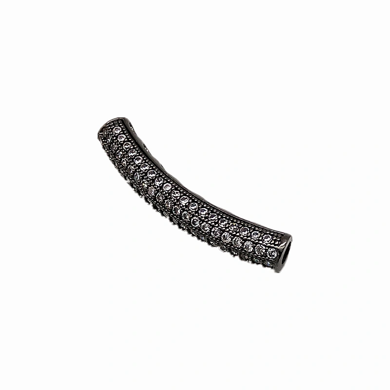 CZ Tube Beads  Long Tube  Brass Beads  DIY Jewelry Charms Earrinh Parts Pave Charms Boncuk Bead Accessories for Jewellery Making