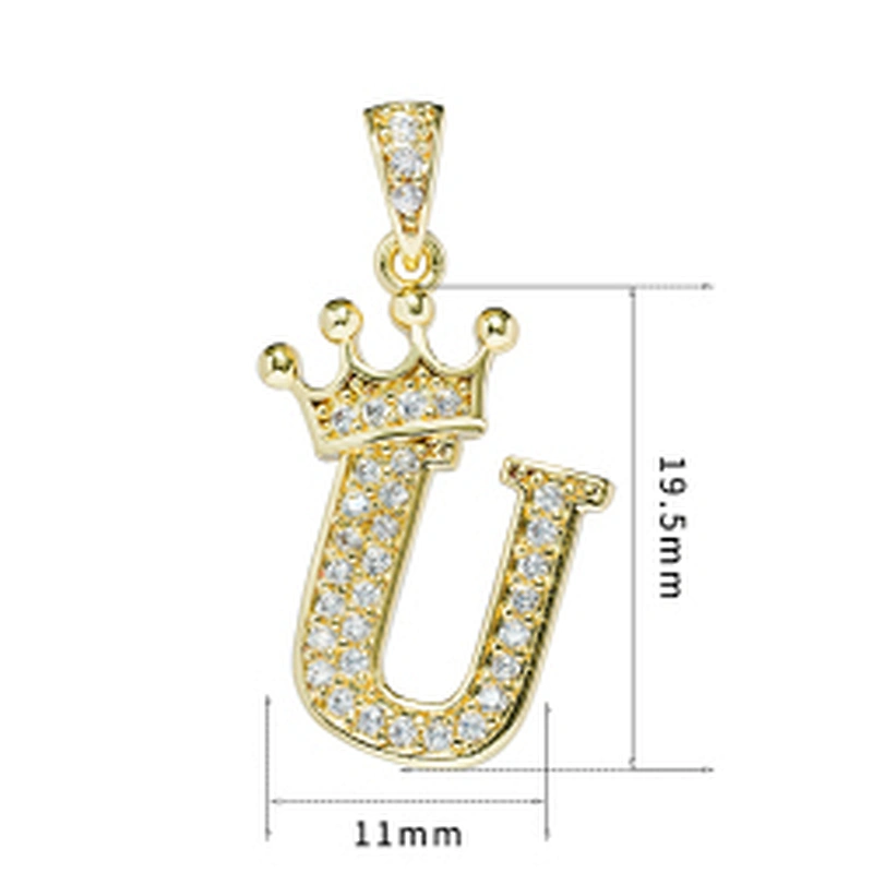 brass zircon charms for necklace making necklace charms for jewelry making jewelry pendants charms crown pave findings supplier