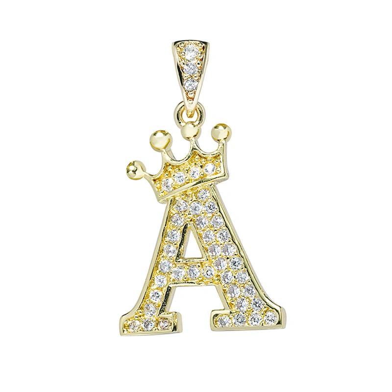 brass zircon charms for necklace making necklace charms for jewelry making jewelry pendants charms crown pave findings supplier
