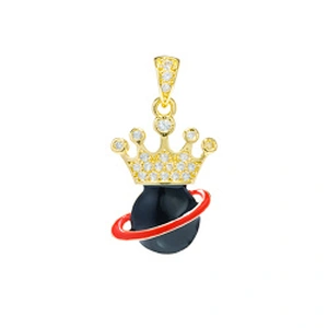Beautiful Style Crown Pendants Bracelet Necklace Pendant Charms DIY Bracelet Making Jewelry CZ Crown Pendants Charms