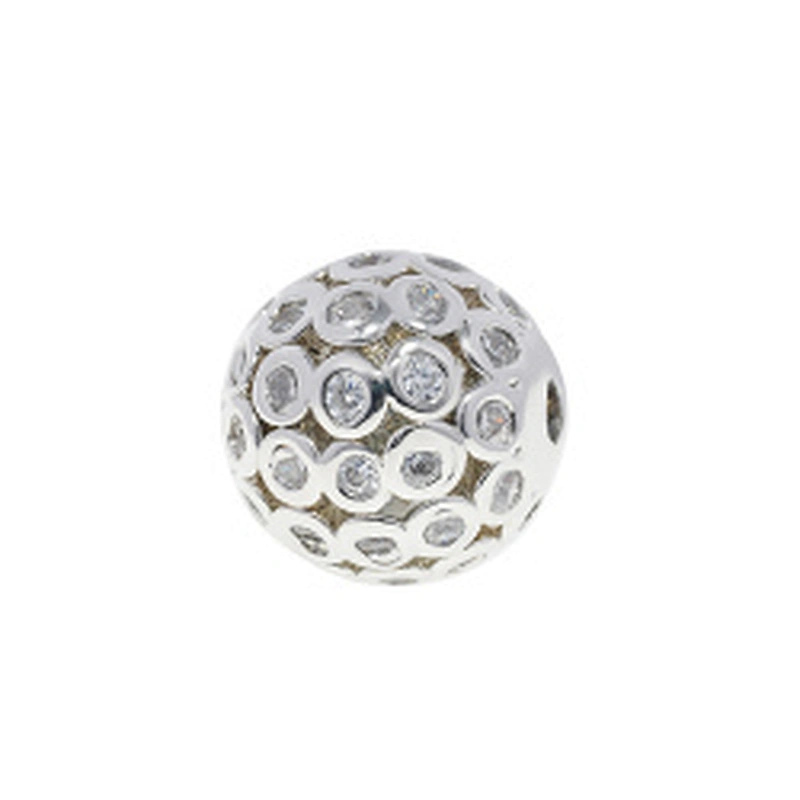 10mm Beads Factory Direct Jewelry Making round shape Bracelet Necklace Beads DIY Wholesale CZ Round Spacer Charms  beads