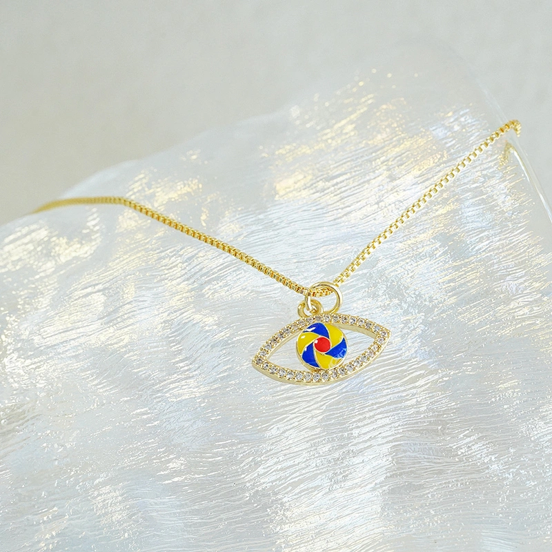 Fashion style eyes shape bracelet necklace pendant charms for bracelet making jewelry CZ Eyes Pendant Charms