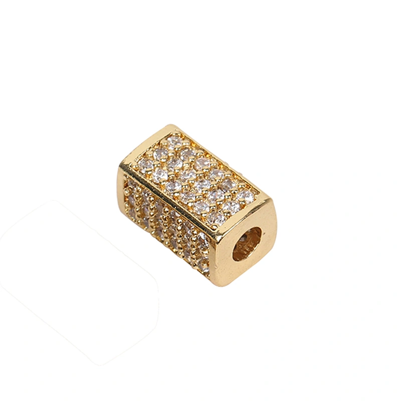 Cubic Zirconia Tube Bead Bracelet Pendant Bead Pave Spacers Accessori Jewelry Findings  Materials Jewelry Accessories diy Jewelr
