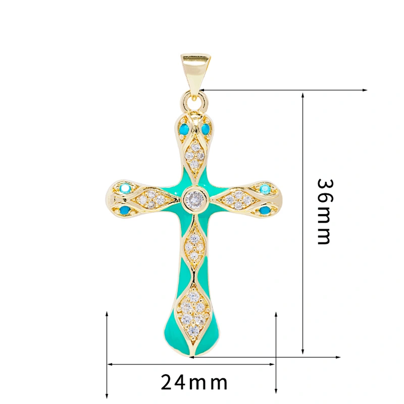 Beautiful Style Snake Pendants Bracelet Necklace Pendant Charms DIY Bracelet Making Jewelry CZ Snake Head Cross Pendants Charms