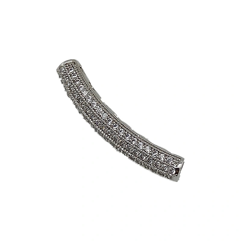 CZ Tube Beads  Long Tube  Brass Beads  DIY Jewelry Charms Earrinh Parts Pave Charms Boncuk Bead Accessories for Jewellery Making