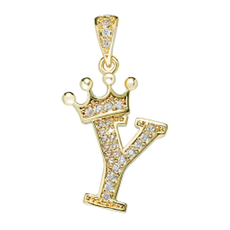 brass zircon charms for necklace making necklace charms for jewelry making jewelry pendants charms crown pave findings supplier