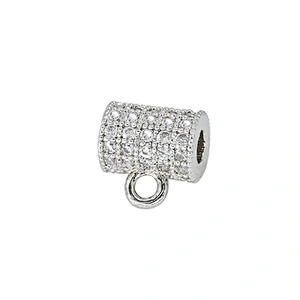 Wholesale Cz Beads Micro Pave Spacer Charms for Jewelry Making Cubic Zirconia Beads DIY Bracelet Making Gold Plated Jewelry