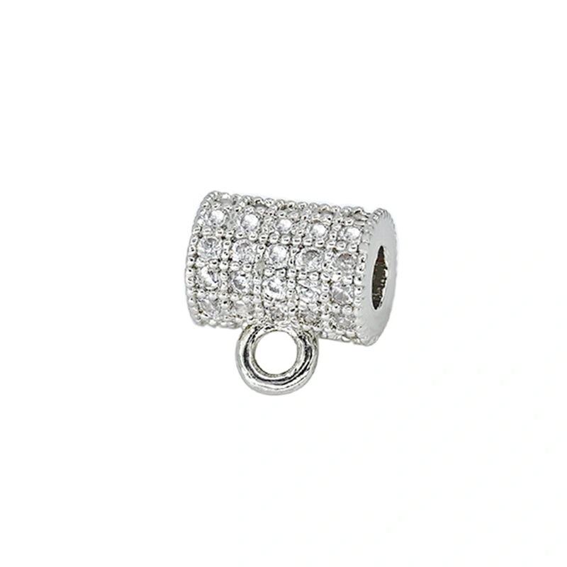 Wholesale Cz Beads Micro Pave Spacer Charms for Jewelry Making Cubic Zirconia Beads DIY Bracelet Making Gold Plated Jewelry