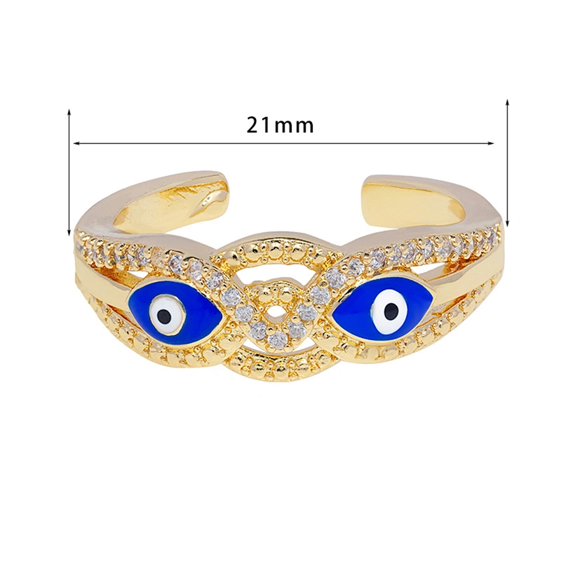 Beutiful Snake Eyes 18k Gold Plated Rings Zirconia Pave Rings Woman Men Gifts Jewelry CZ Snakes Eyes Rings
