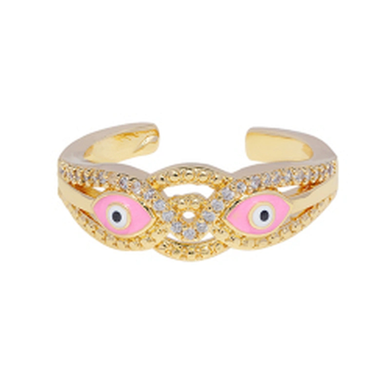 Beutiful Snake Eyes 18k Gold Plated Rings Zirconia Pave Rings Woman Men Gifts Jewelry CZ Snakes Eyes Rings