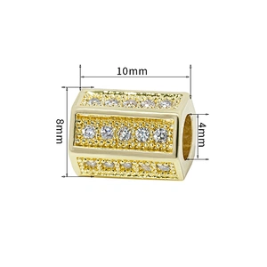 spacers beads for jewelry making jewelry parts micro pave cz spacer bracelet spacer pave beads zircon accessories diy jewelri