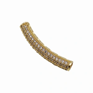 CZ Tube Beads  Long Tube  Brass Beads  DIY Jewelry Charms Earrinh Parts Pave Charms Boncuk Bead Accessories for Jewellery Making