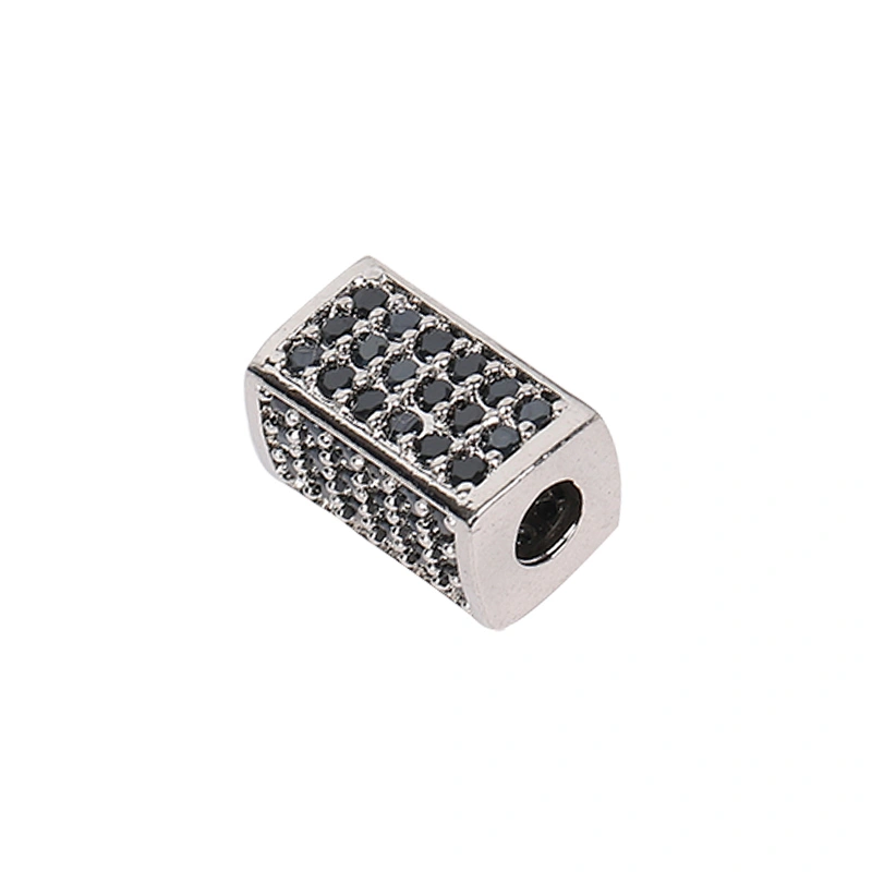Cubic Zirconia Tube Bead Bracelet Pendant Bead Pave Spacers Accessori Jewelry Findings  Materials Jewelry Accessories diy Jewelr