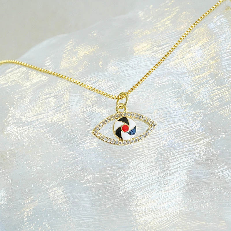 Fashion style eyes shape bracelet necklace pendant charms for bracelet making jewelry CZ Eyes Pendant Charms