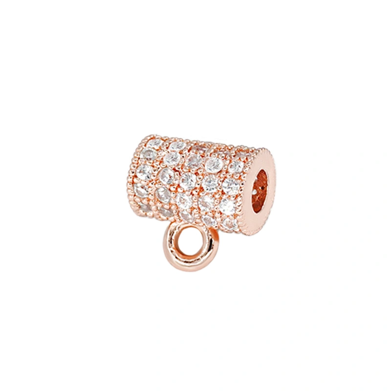 Wholesale Cz Beads Micro Pave Spacer Charms for Jewelry Making Cubic Zirconia Beads DIY Bracelet Making Gold Plated Jewelry