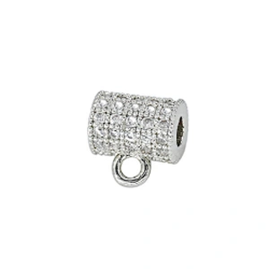 Wholesale Cz Beads Micro Pave Spacer Charms for Jewelry Making Cubic Zirconia Beads DIY Bracelet Making Gold Plated Jewelry