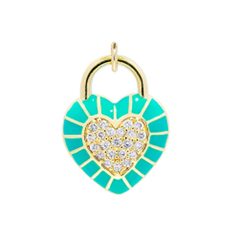 Fashion heart shape  Pendants Bracelet Necklace Pendant Charms DIY Bracelet Making Jewelry CZ Heart Shape Pendants Charms