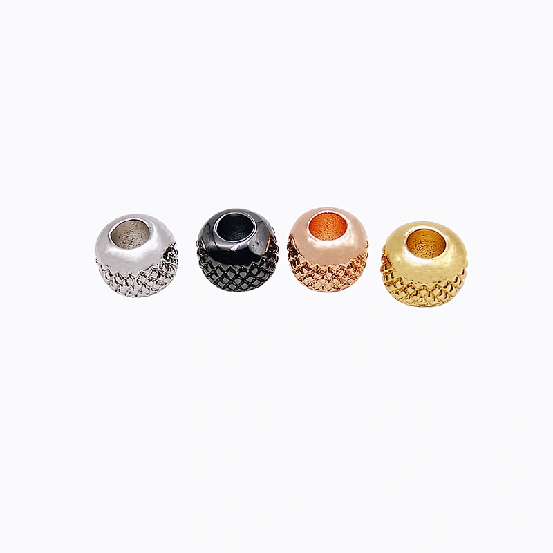 CZ Pineapple Beads Micro Brass Bracelet Accessories Jewelry Findings & Components Large Bead Jewelry Charms For Jewelry Findings