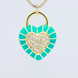 Fashion heart shape  Pendants Bracelet Necklace Pendant Charms DIY Bracelet Making Jewelry CZ Heart Shape Pendants Charms