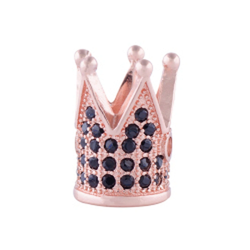 Micro Pave CZ Beads Spacer Crown DIY Cubic Zirconia Pendants Charms for Jewelry Making Jewelry Findings Components Wholesalers
