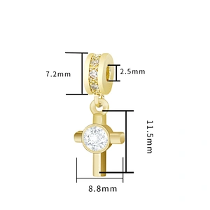 Beautiful Style  Bracelet Necklace Pendant Charms For Bracelet Making Jewelry CZ Pendant Charms