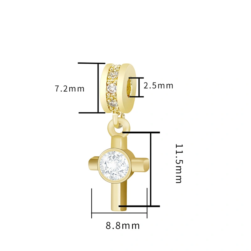 Beautiful Style  Bracelet Necklace Pendant Charms For Bracelet Making Jewelry CZ Pendant Charms
