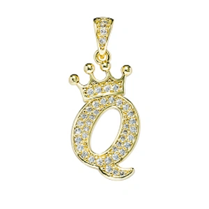 brass zircon charms for necklace making necklace charms for jewelry making jewelry pendants charms crown pave findings supplier