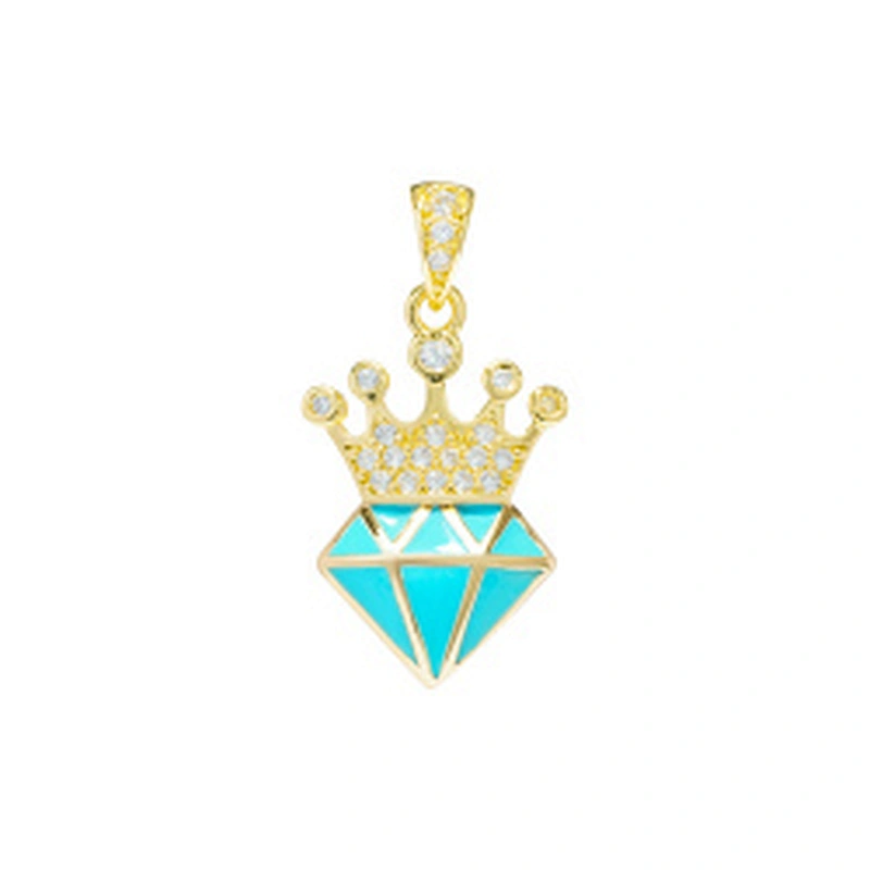 Beautiful Style Crown Pendants Bracelet Necklace Pendant Charms DIY Bracelet Making Jewelry CZ Crown Pendants Charms