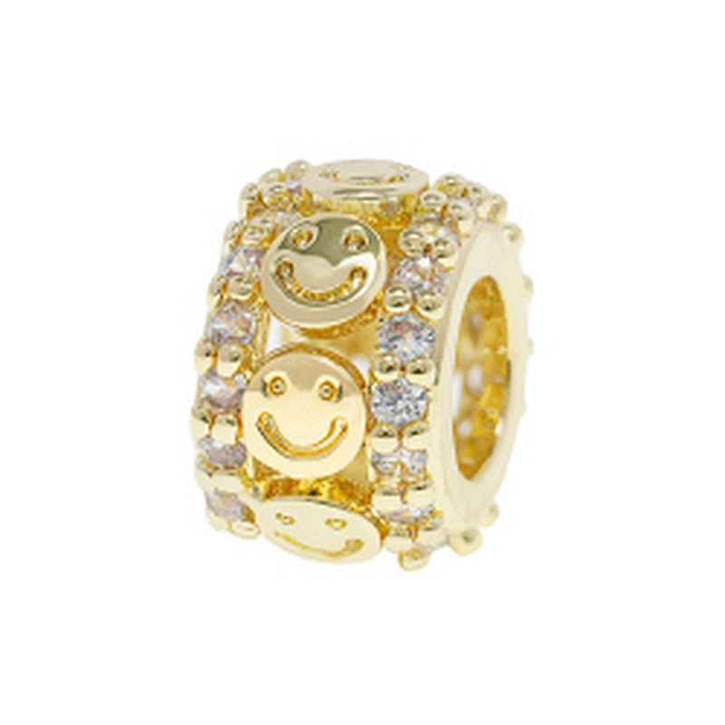 Fashion Beads Jewelry Making Cylindrical shape Bracelet Necklace Beads DIY Wholesale CZ Cylindrical Spacer Charms  beads