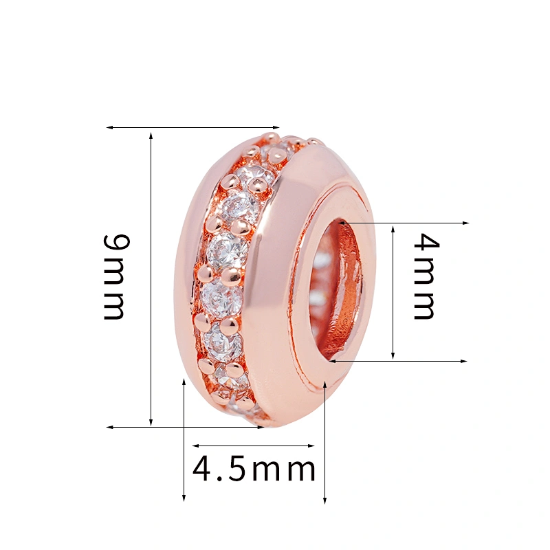New Arrival Spacers Beads Jewelry Making shape Bracelet Necklace Beads DIY Wholesale CZ Spacer Charms  beads