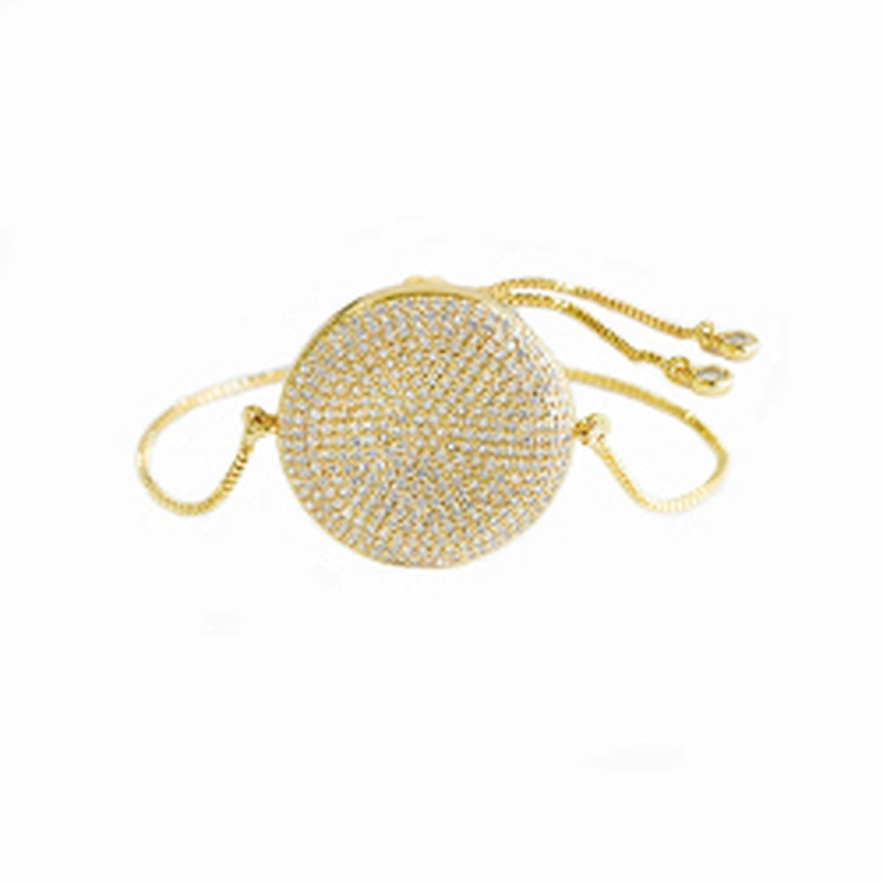 micro paved cz charm bracelet women adjustable chain brass bracelet accessories women wholesale ladies gold-plated bracelets diy