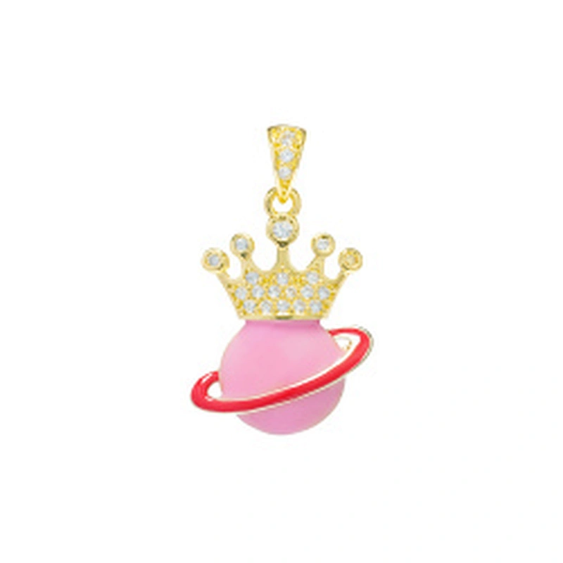 Beautiful Style Crown Pendants Bracelet Necklace Pendant Charms DIY Bracelet Making Jewelry CZ Crown Pendants Charms