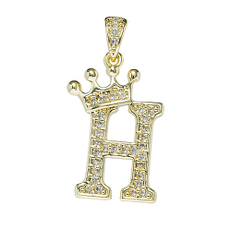 brass zircon charms for necklace making necklace charms for jewelry making jewelry pendants charms crown pave findings supplier