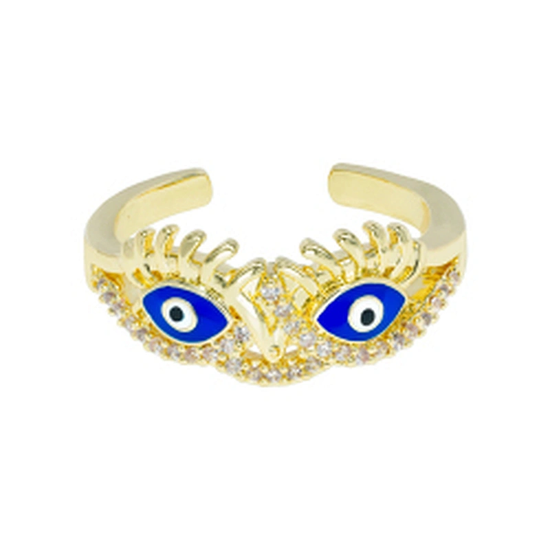 Beautiful Style Snake Eyes Gold Plated Rings Zirconia Pave Rings Woman Men Gifts Jewelry CZ Snakes Eyes Rings