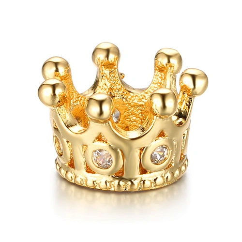 CZ Jewelry Crown Charms Accessories Brass Cubic Zirconia Crown Beads DIY Necklace Bracelet Parts for Bracelet Jewelry  Making