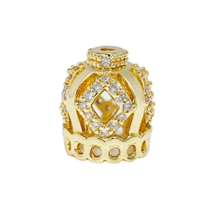Fashion Style Crown Pendants Bracelet Necklace Pendant Charms For Bracelet Making Jewelry CZ Crown Pendant Charms