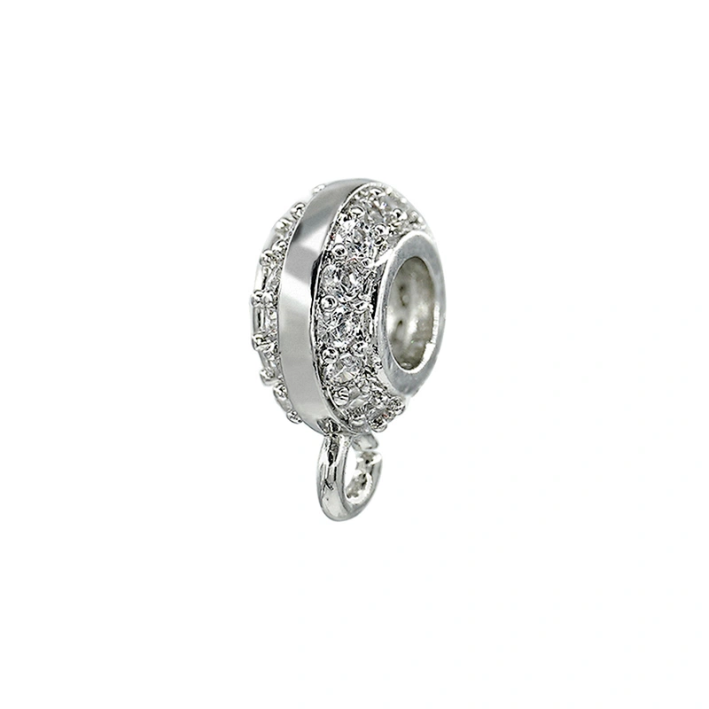 Copper Spacers Wheel Shape Charms for Jewelry Making Gold Plated Jewelry Cubic Zirconia Charms Micro Pave Beads Wholesalers