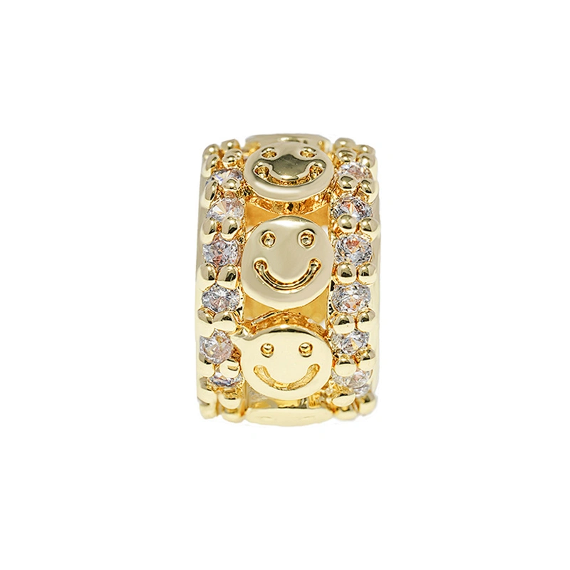 Fashion Beads Jewelry Making Cylindrical shape Bracelet Necklace Beads DIY Wholesale CZ Cylindrical Spacer Charms  beads