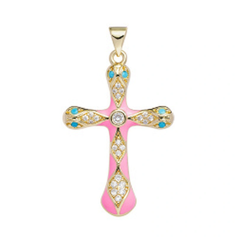 Beautiful Style Snake Pendants Bracelet Necklace Pendant Charms DIY Bracelet Making Jewelry CZ Snake Head Cross Pendants Charms