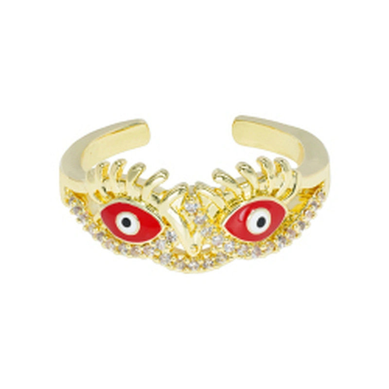 Beautiful Style Snake Eyes Gold Plated Rings Zirconia Pave Rings Woman Men Gifts Jewelry CZ Snakes Eyes Rings